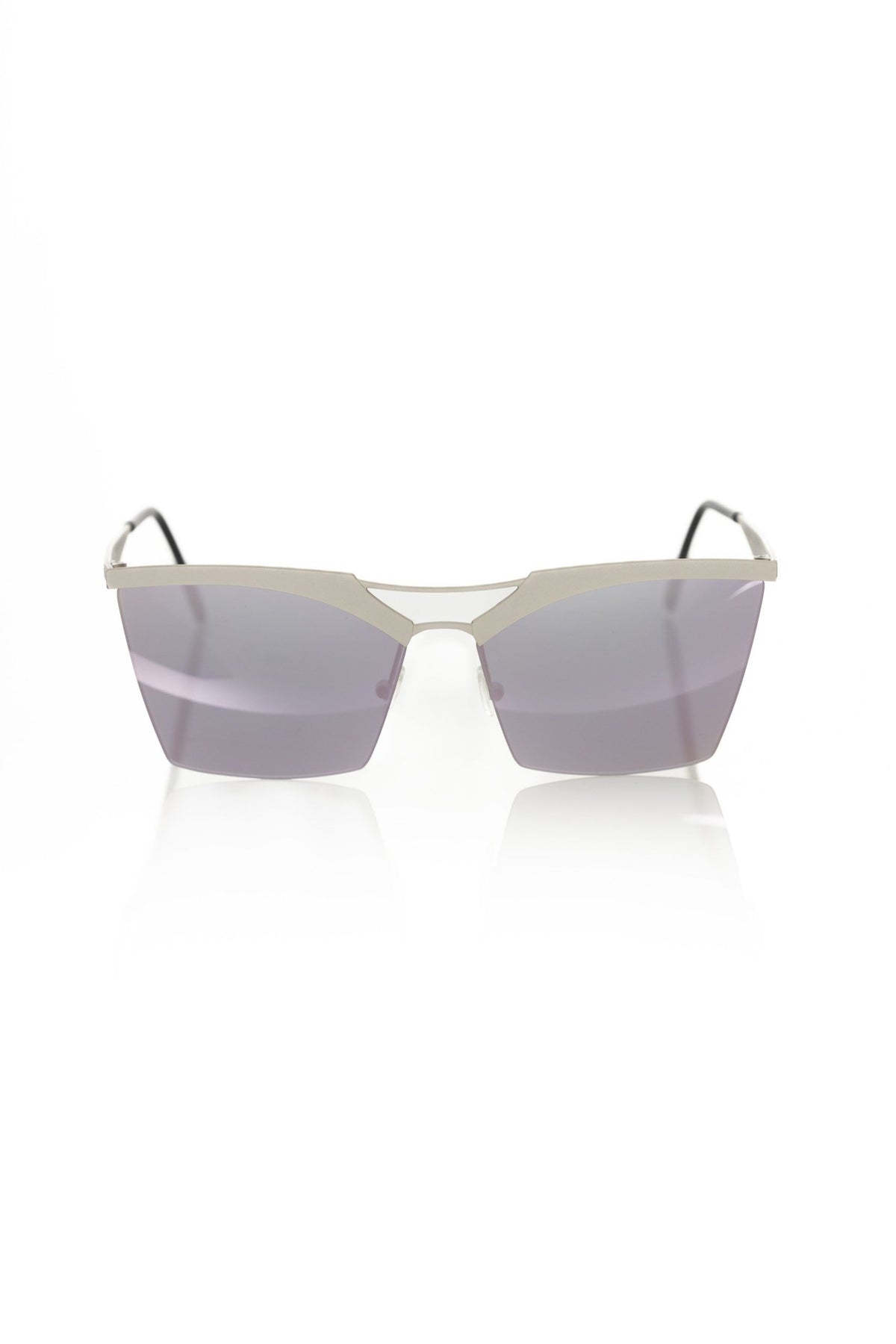 Frankie Morello Silver Metallic Women Sunglasses