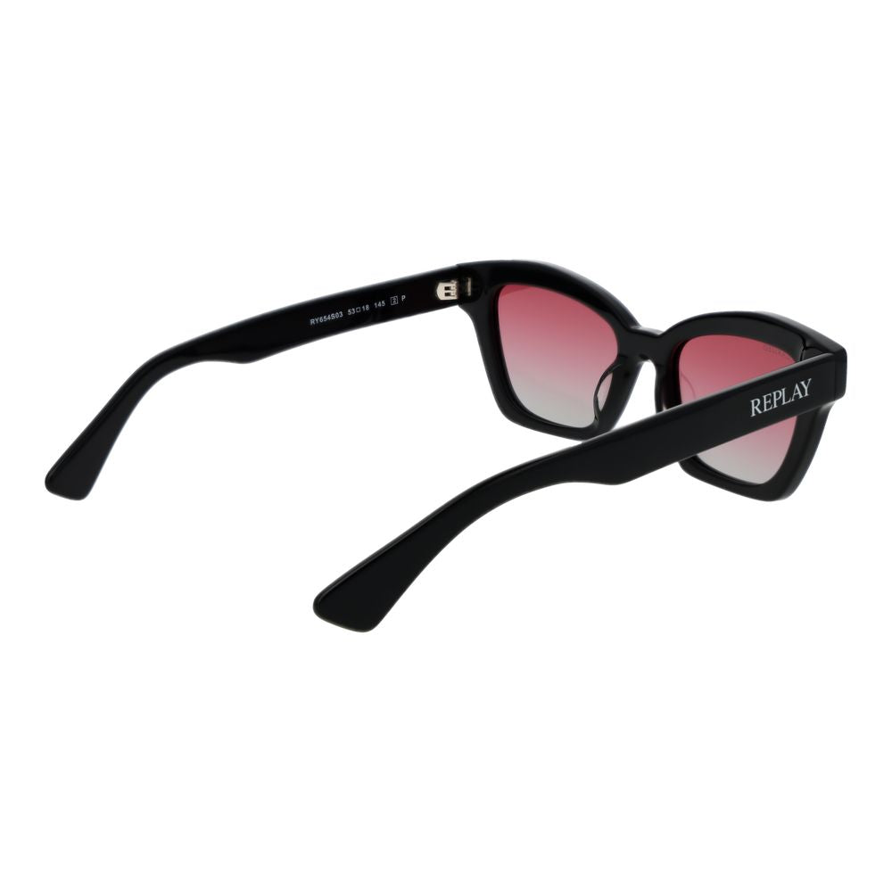 Replay Black Acetate Sunglasses