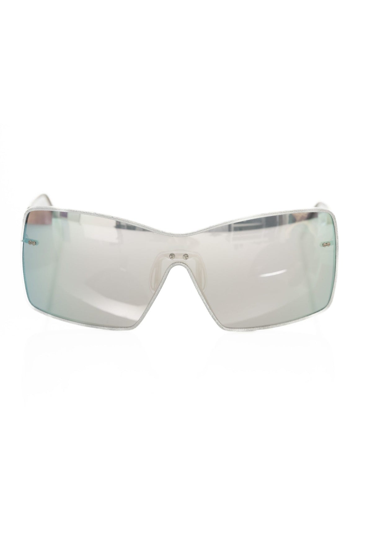 Frankie Morello Silver Metallic Fiber Women Sunglasses